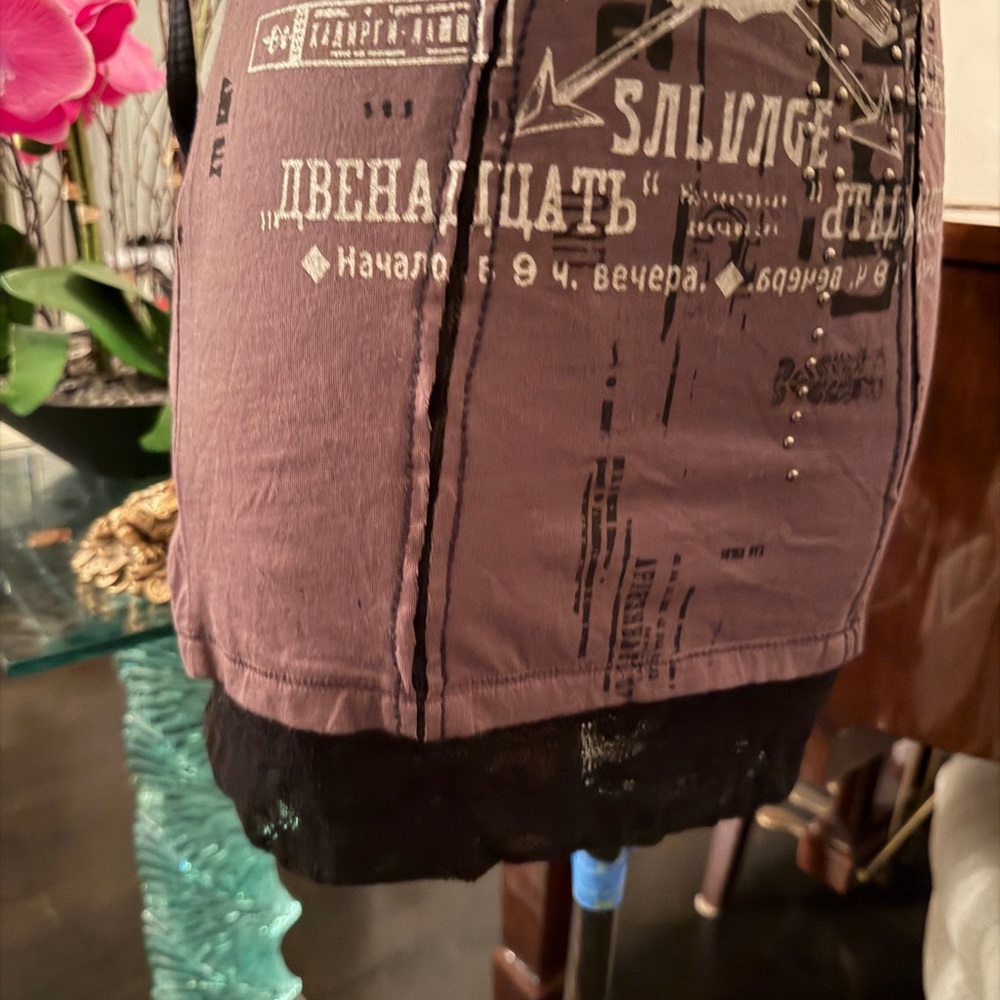 NWT Salvage Purple Graphic Mini Dress Tank Top - Picture 3 of 12